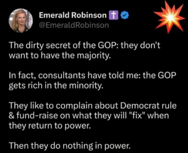 This is very true, at least in the MNGOP. We actually have ppl in positions of "leadership" who will tell you Ilhan Omar is good for raising money. When I