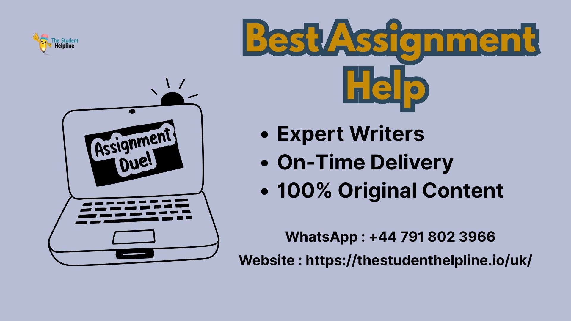 Struggling with tight deadlines or complex topics?
Our Assignment Help service is here to take the p...