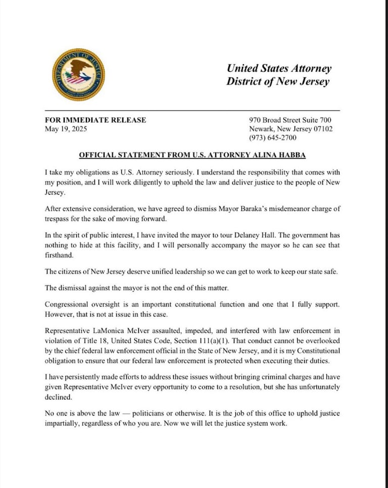Let The Games Begin! #fafo #SaveAmerica πΊπΈποΈ
NJ US Attorney has charged Congresswoman McIver with violation of Title 18, United States Code, Section 11