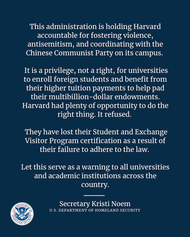 Harvard is being held accountable for collaboration with the CCP, fostering violence, antisemitism, and pro-terrorist conduct from students on its campus.