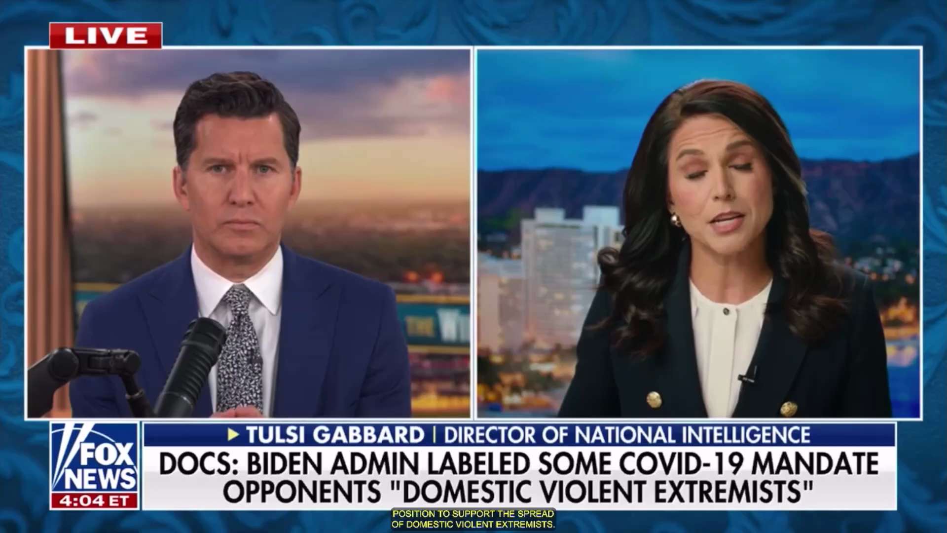 Tulsi Gabbard: ”There's a consistent thread through here that these ideologies... happen to be those...