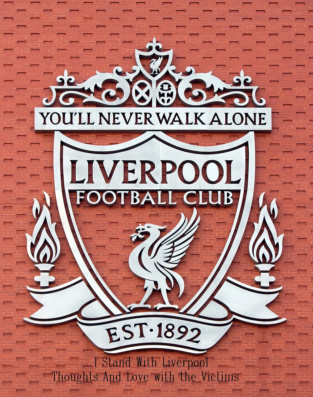 Thoughts and Love with the victims.
