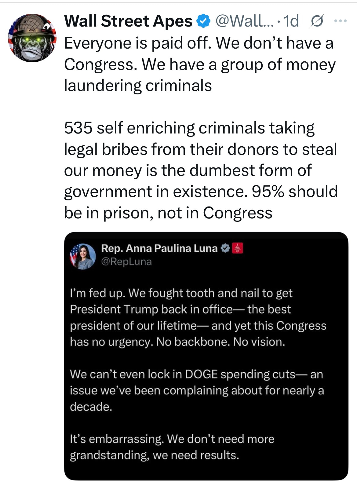 View CCMPATRIOT's post on GETTR. Join the discussion, share your thoughts, and connect with the community.