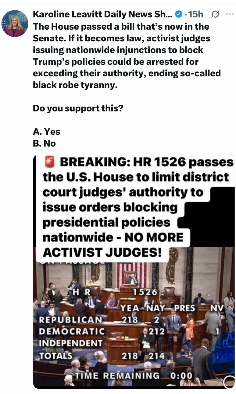 SteveA on GETTR : End the black robe tyranny. 

