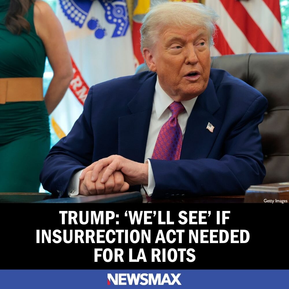 President Donald Trump, hoping to restore "safety" to riot-hit Los Angeles, demurred on invoking the...