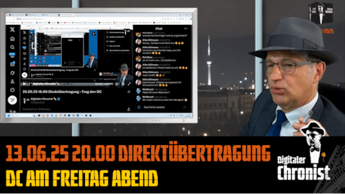 Aufzeichnung vom 13.06.25 Direktübertragung DC am Freitag Abend
