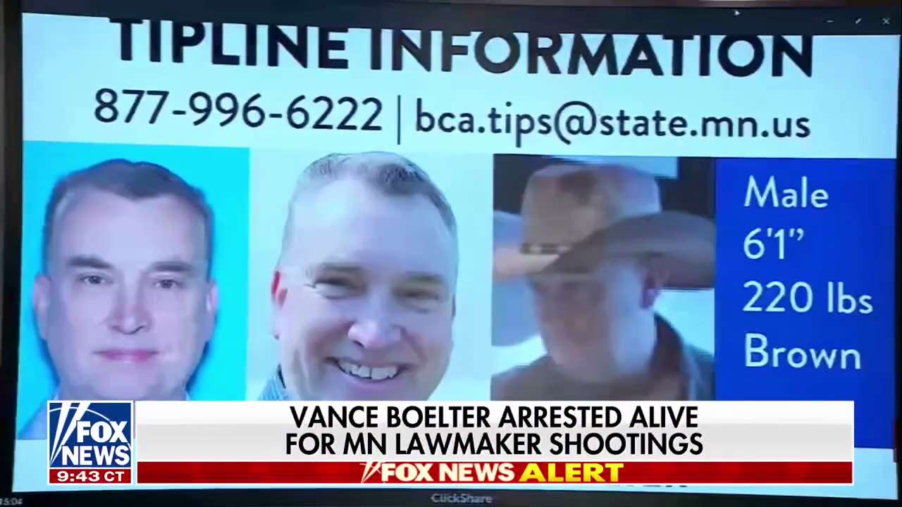 Vance Boelter arrested, taken into custody in Minnesota lawmaker shootings

Boelter, 57, was capture...
