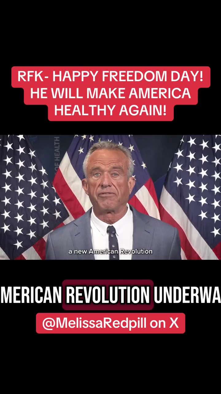 Robert F Kennedy’s Happy Freedom Day message to America.



He will make America healthy again!!



...