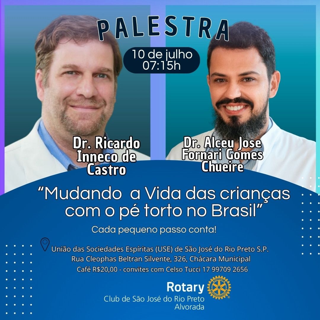 Texto do Rotary Club de São José do Rio Preto - Alvorada 

Vamos mudar a vida das crianças com pézin...