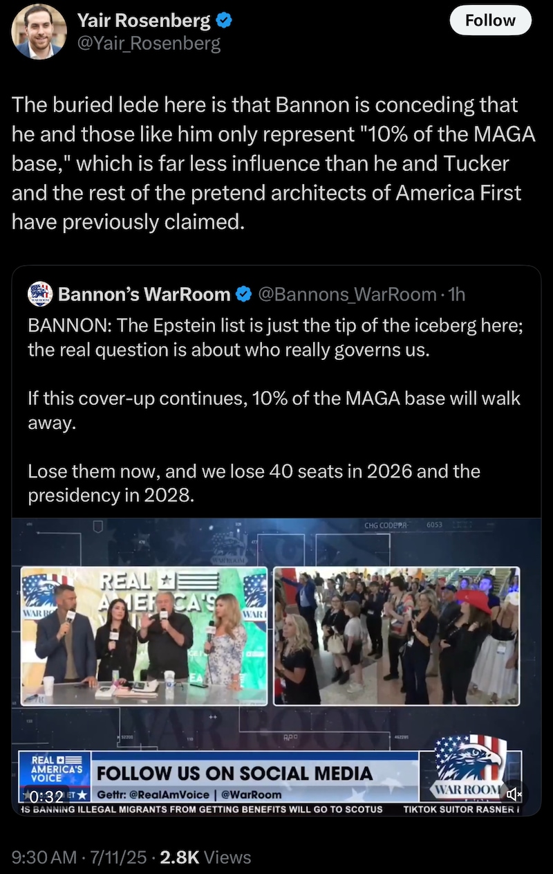 Listen up dick head — I said we would lose ‘10% of the MAGA base’ —thought Israel First hired better...