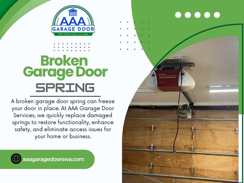 Broken Garage Door Spring:
AAA Garage Door Services is one of the leading specialists in all aspects...