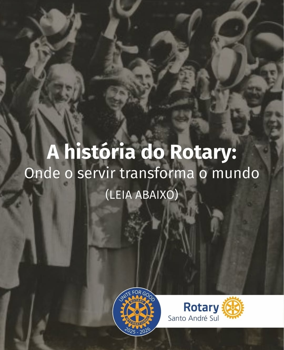 Texto do Rotary Club de Santo André - Sul

Em 23 de fevereiro de 1905, um advogado visionário chamad...