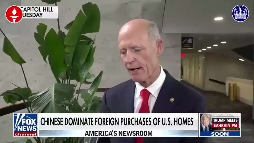 🚨7月16日，🇺🇸参议员里克·斯科特：
1️⃣ #中共 已选择成为我们的敌人；  
2️⃣每位美国人都应感到警惕，中国共产党要求其购买了美国军事基地周边住宅和农田的公民对我们进行 #间谍活动。 ...