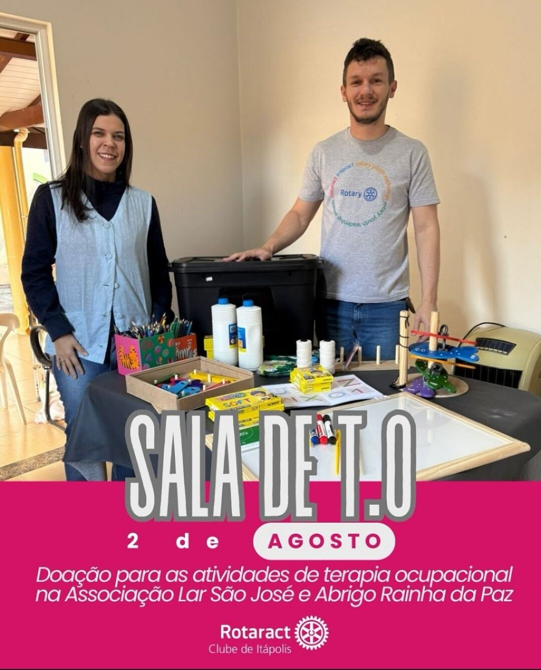 Texto do Rotaract Club de Itápolis 

Nós, do Rotaract Club de Itápolis, realizamos uma doação super ...