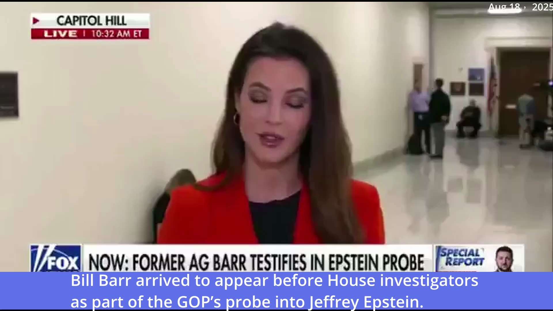 BREAKING: Former Attorney General Bill Barr arrived to appear before House investigators as part of ...