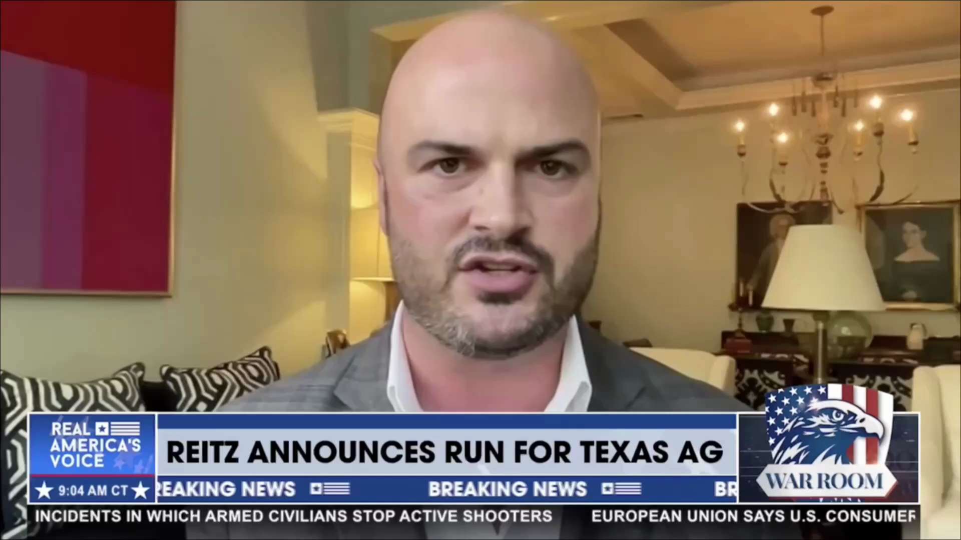 WARROOM BREAKING: AARON REITZ ANNOUNCES HE'S RUNNING FOR AG OF TEXAS; RECEIVES ENDORSEMENT FROM KEN ...