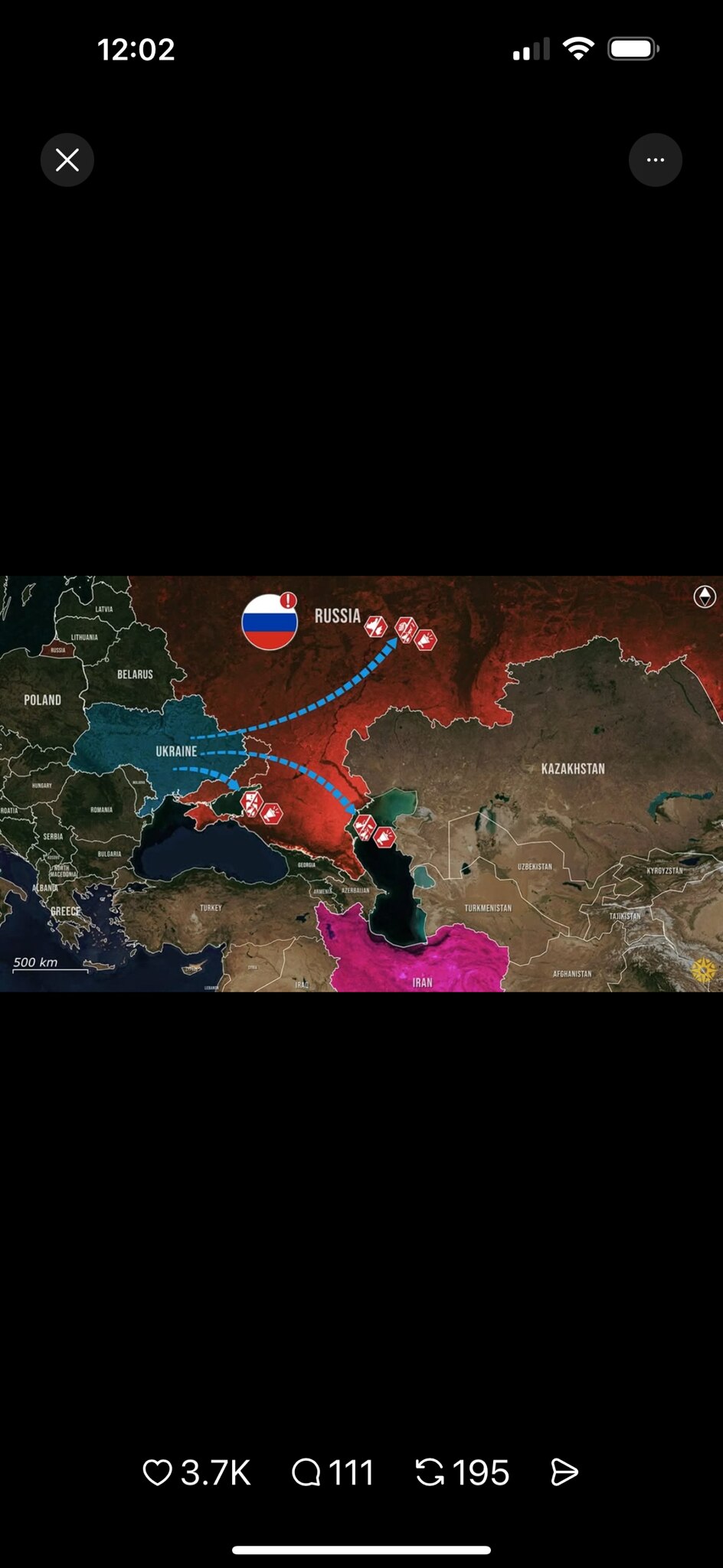 Ukraine has begun to attack Iranian ships delivering drone parts and munitions across the Caspian Se...