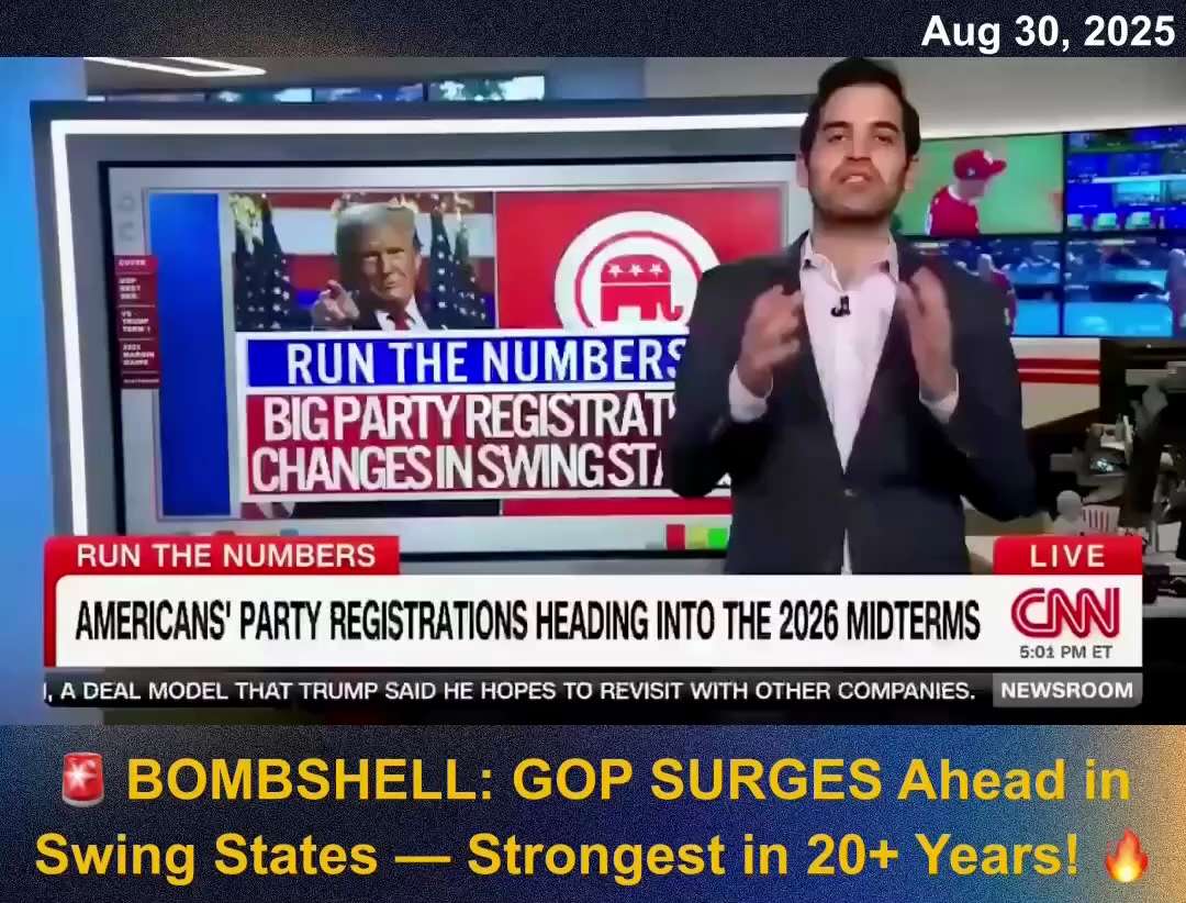 🚨 BOMBSHELL: GOP SURGES Ahead in Swing States — Strongest in 20+ Years! 🔥🇺🇸 #RedWave