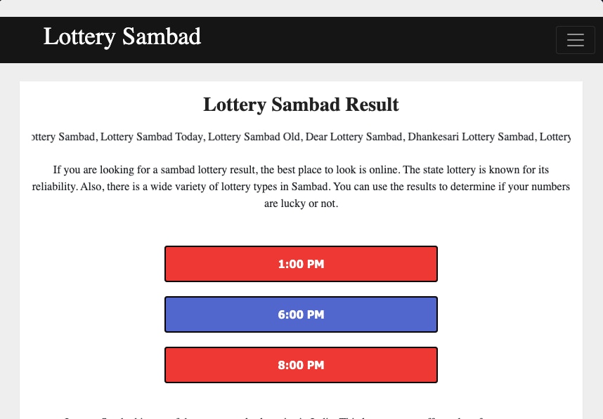 Lottery Sambad Result Today Nagaland State 1 PM, 6 PM & 8 PM Result 


Stay updated with Lottery Sam...