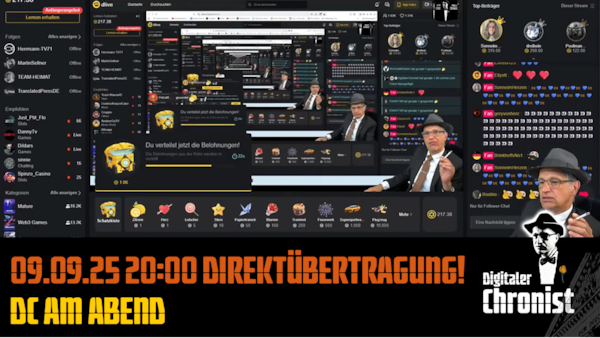 Aufzeichnung vom 09.09.25 20:00 Direktübertragung!