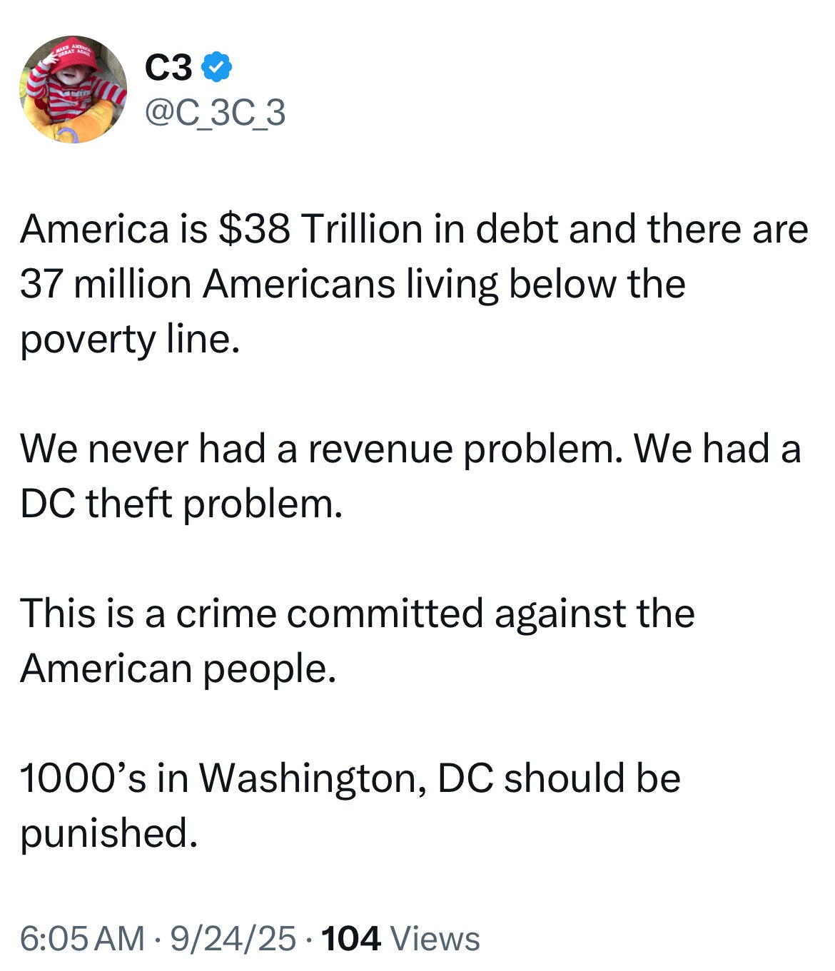 ▪️Imagine if you worked for a company and got that company $38 trillion in debt - what do you think ...