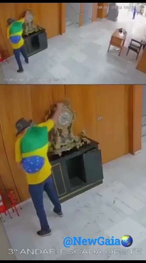 MAIS IMAGENS DOS BANDIDOS EM AÇÃO NO 8 DE JANEIRO, QUE ESTRANHAMENTE NÃO SÃO IDENTIFICADOS POR ABSOL...