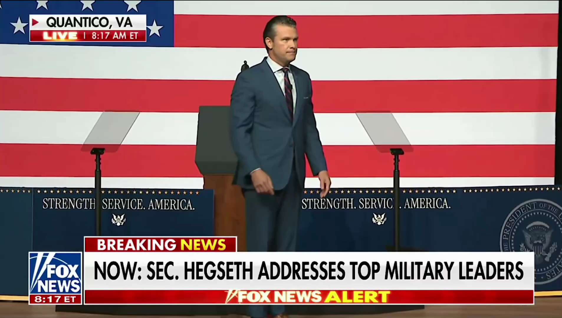 战争部长皮特·赫格塞斯在美国将军大会上说：“准备战争”，“准备打赢”。

“不是因为我们想要战争。因为我们想要和平。”

“只有那些愿意为捍卫和平而发动战争的人，才配得上和平。正因如此，和平主义才如此...