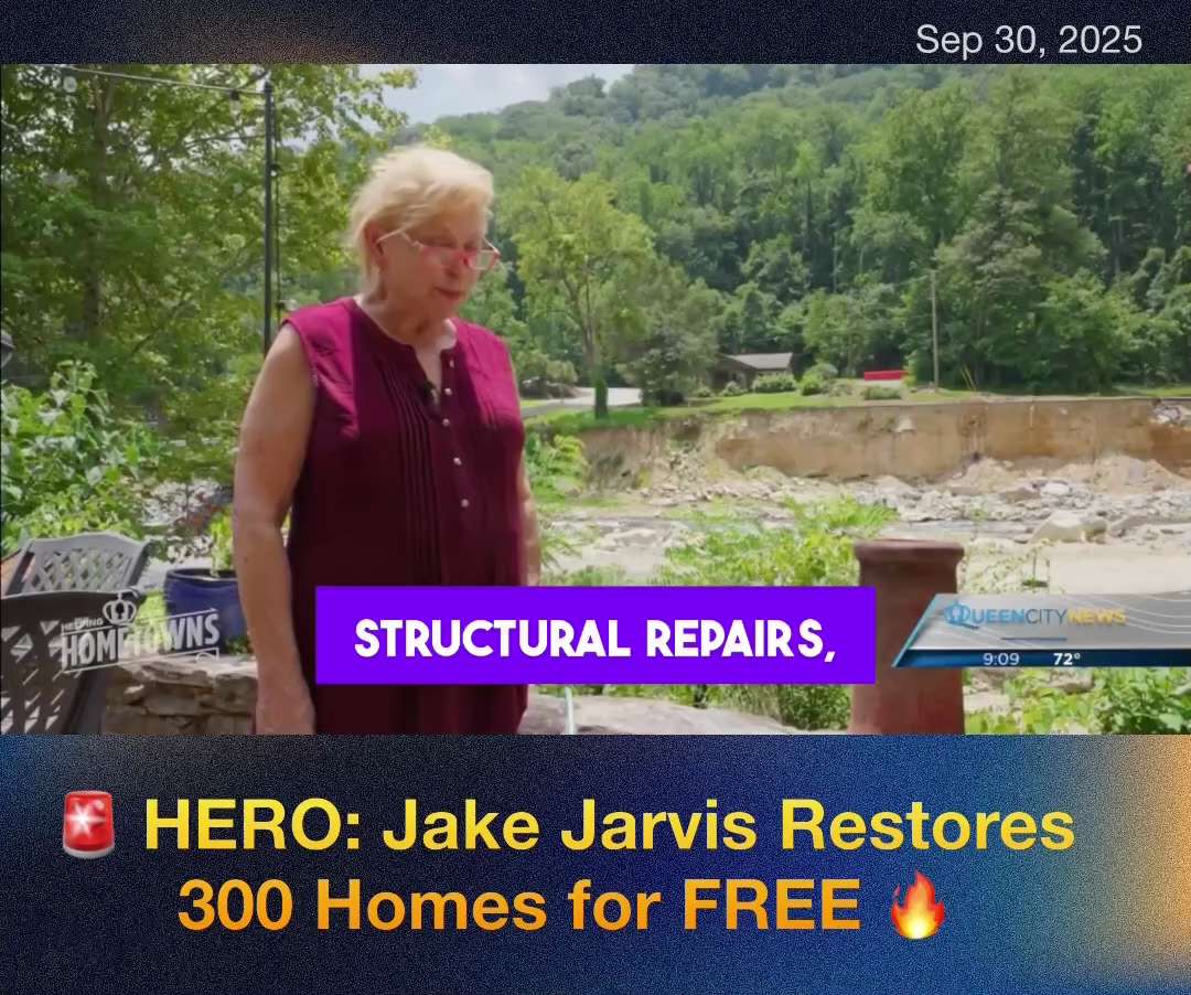 🚨 HERO IN NC: Jake Jarvis has rebuilt 300 HOMES for FREE — never taking a penny in over a YEAR.

TR...