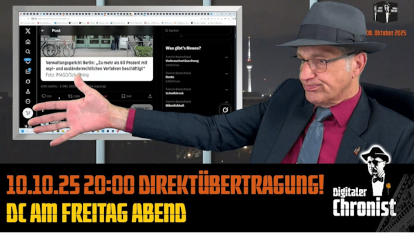 Aufzeichnung vom 10.10.25 Direktübertragung! DC am Freitag Abend