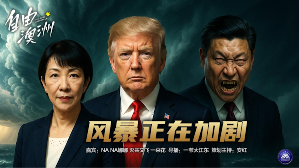 《自由澳洲》 第95期
主题：風暴正在加劇
嘉賓：NA NA娜娜 滅共文飛 一朵花
導播：一苇大江東
海報：新兵入列
策劃主持：安紅