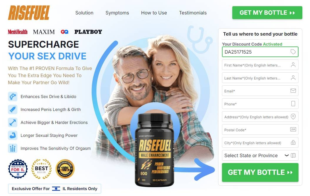RiseFuel Male Enhancement Capsules Israel

👇❗❗Shop Now❗❗👇

https://www.facebook.com/RiseFuelMaleEn...