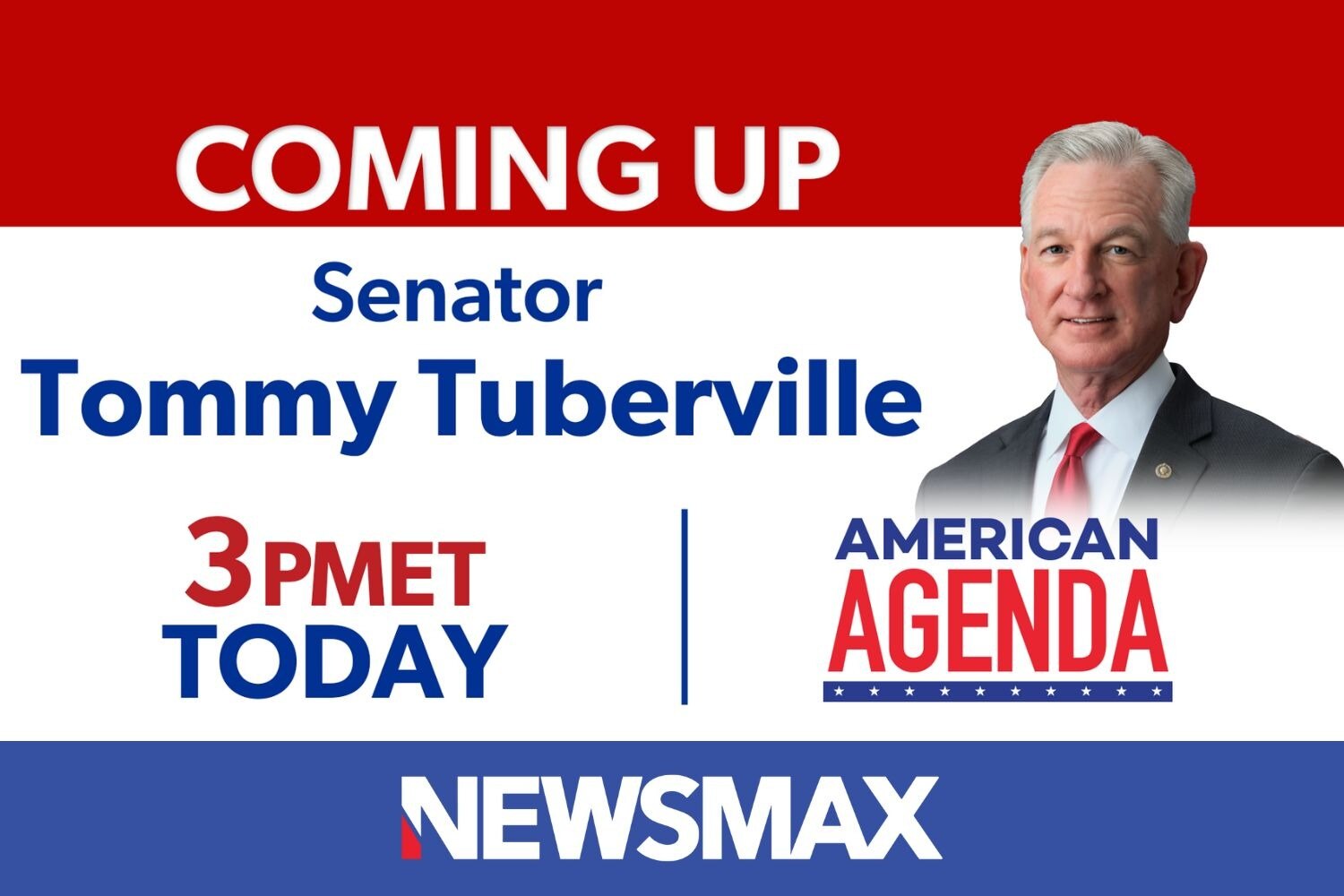 COMING UP: Alabama Sen. Tommy Tuberville joins “American Agenda” to break down the latest on the gov...