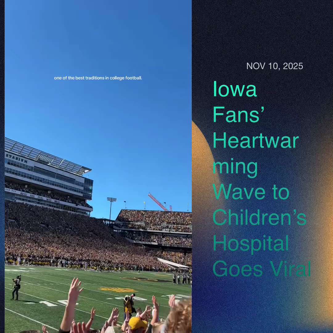 🏈❤️ Every single Iowa Hawkeyes home game ends the same way: 70,000 fans turn and wave to the kids i...