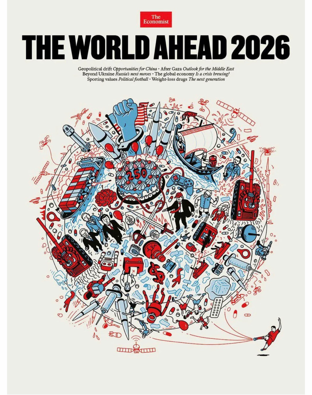 Super Creepy ‘The World Ahead 2026’ Magazine Cover Published By The Economist Shows They Expect War,...