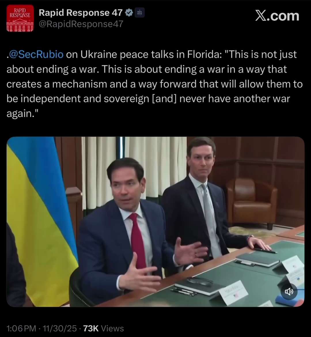 Ukraine ‘Sovereignty’ is a European Issue —NOT AMERICA FIRST 

https://x.com/rapidresponse47/status/...