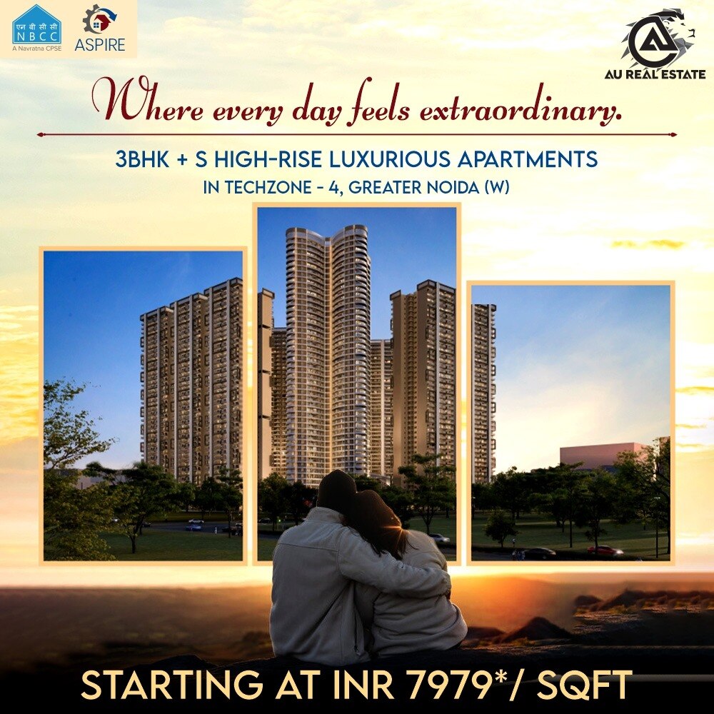 AU Aspire Leisure Valley offers premium 3BHK + Store residences at ₹7,979/sq.ft* in Techzone IV, Gre...