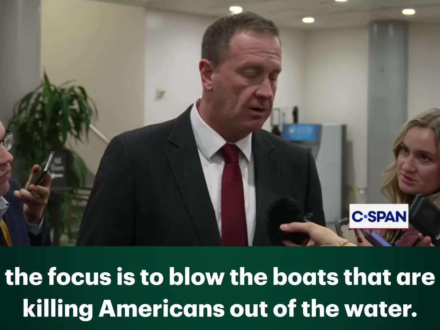 Sen Eric Schmitt on boat strikes: "Right now the focus is to blow the boats that are killing America...
