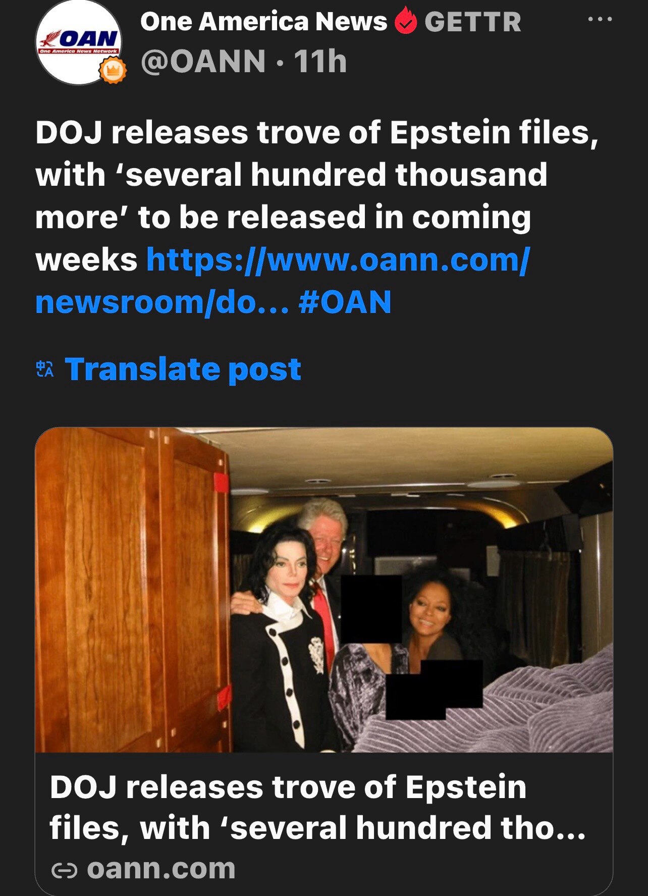 One America News Reports: 

