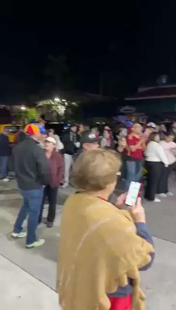 Venezuelans in Miami, take to the streets to celebrate the toppling of Maduro.