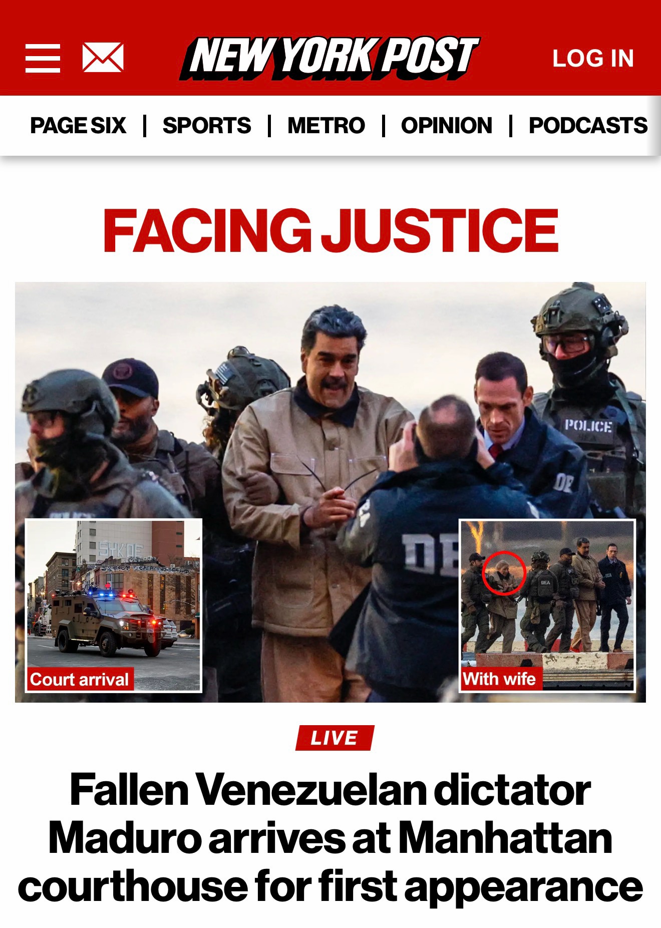 Start the Process

https://nypost.com/2026/01/05/us-news/venezuelan-dictator-nicolas-maduro-nyc-cour...