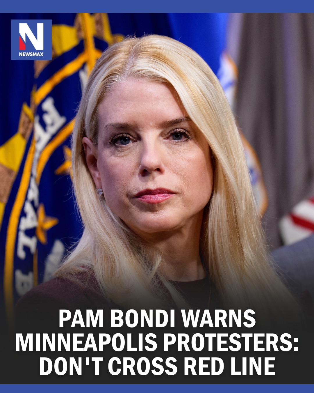 "DO NOT TEST OUR RESOLVE": Attorney General Pam Bondi said Thursday that protesters opposing Immigra...