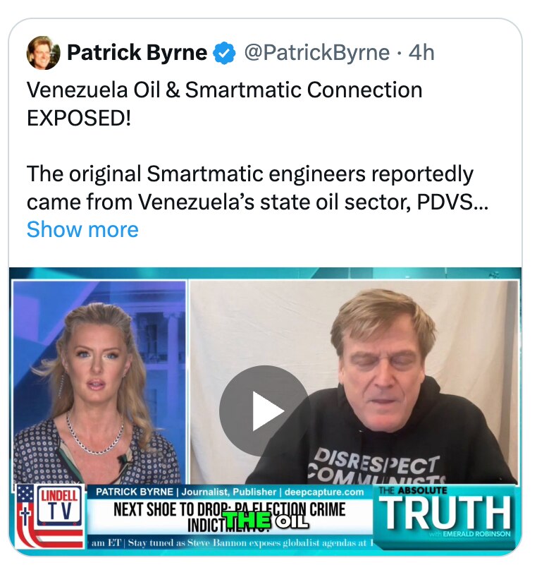 Good Morning !

Oily Footprints

The legal headquarters for the holding companies of both Smartmatic...