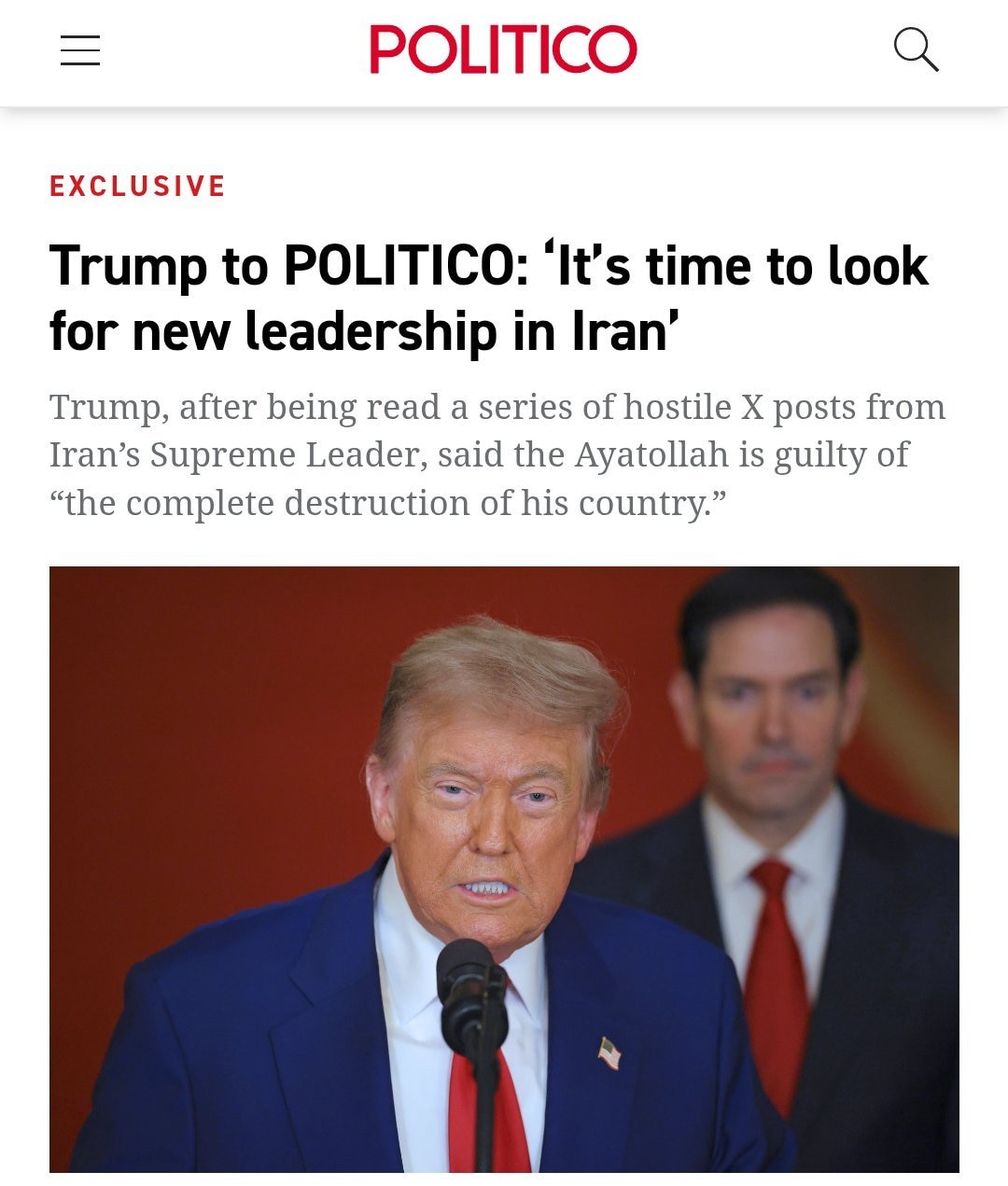 【美国之声】2026年1月17日川普总统：

现在是时候为伊朗寻找新的领导人了。

#伊朗新领导人 #美国之声
