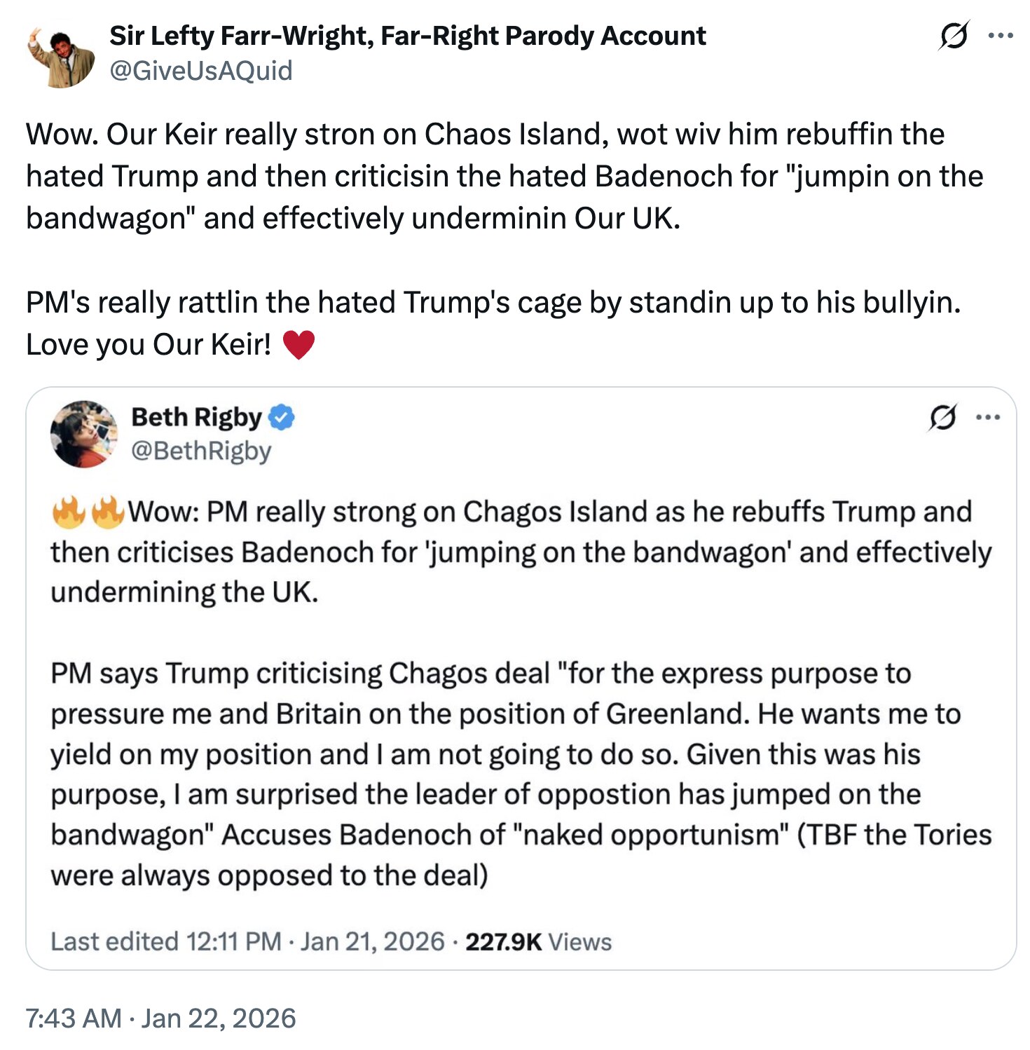 查看 Sir Lefty Farr-Wright 在 GETTR 上的帖子。加入讨论，分享您的想法，与社区联系。