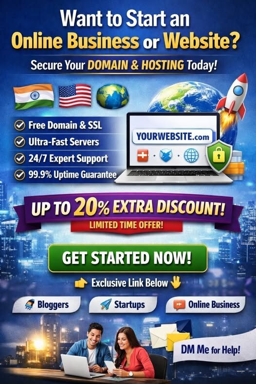 🚀 Want to start an Online Business, Brand or Website in 2026?
Your Domain + Hosting is the FIRST & ...