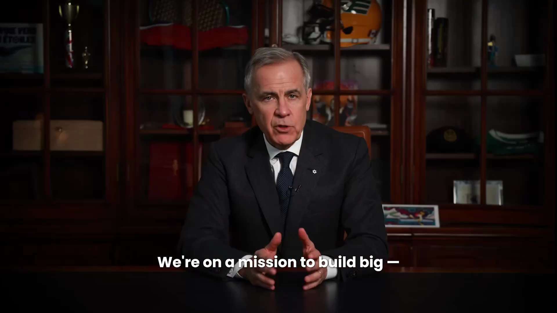 Carney releases a new video, saying the country’s economy is under threat from abroad and calling on...