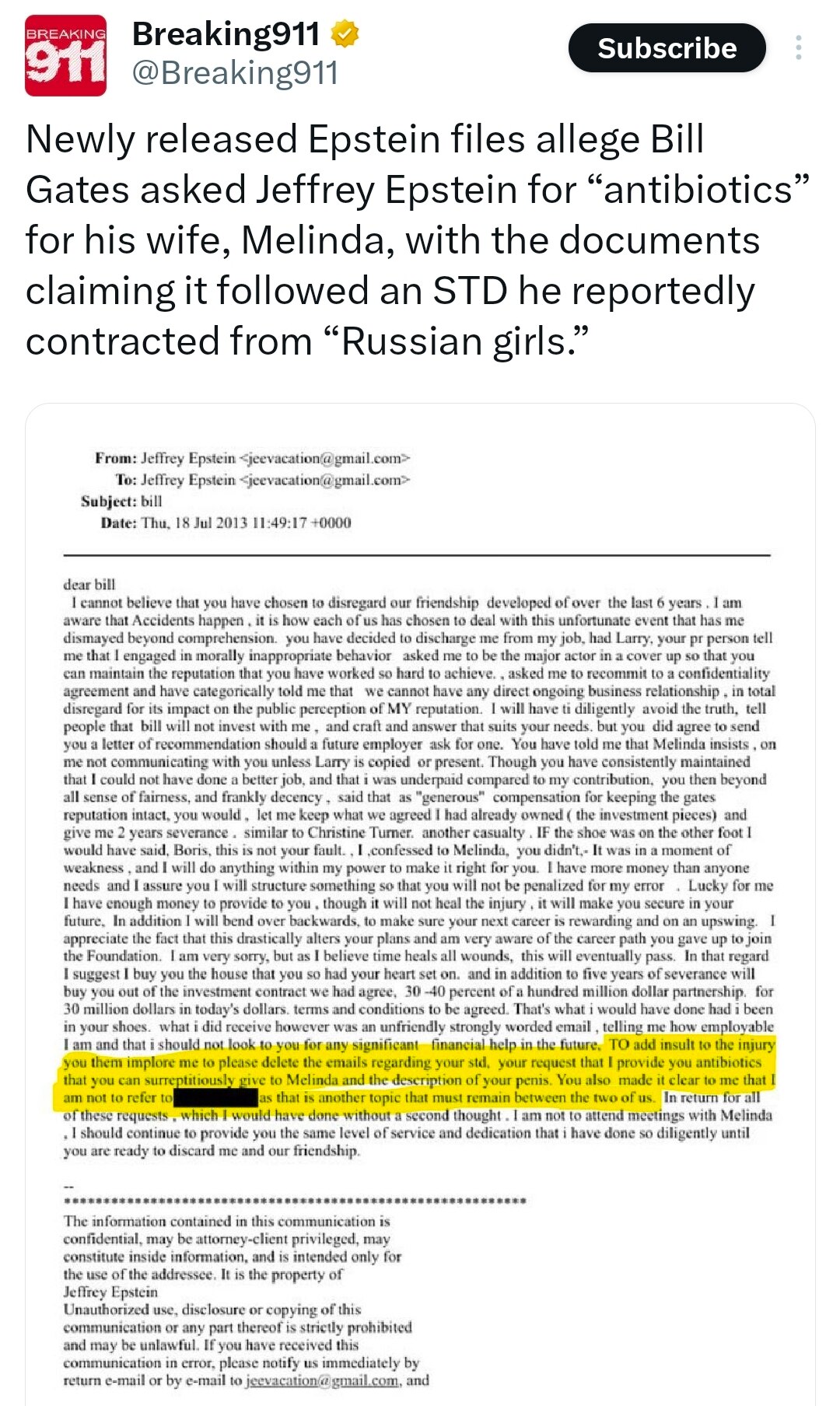 Bill Gates in action.....
.......no wonder Melinda left the degenerate DIRT BAG.

Also thinks he is ...