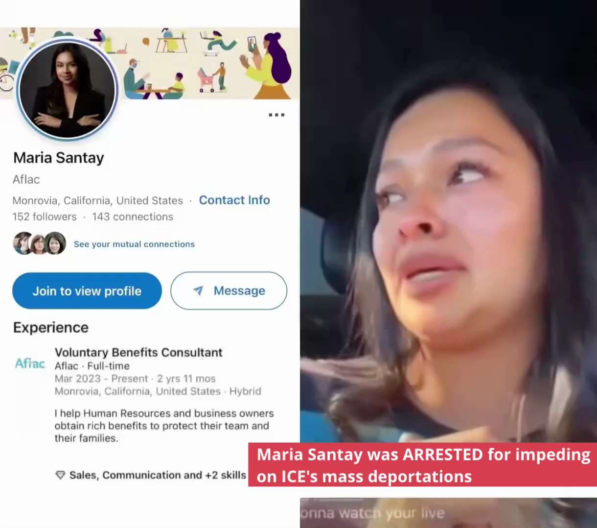🚨BREAKING: Professional "ICE OUT" thug Maria Santay was just ARRESTED for impeding on ICE's mass de...