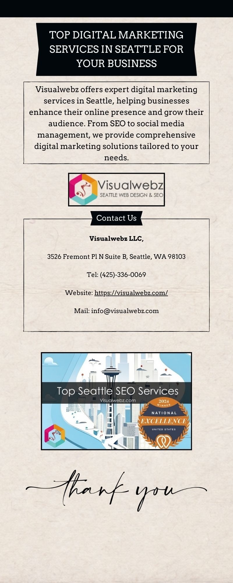 Top Digital Marketing Services in Seattle for Your Business

Visualwebz offers expert digital market...