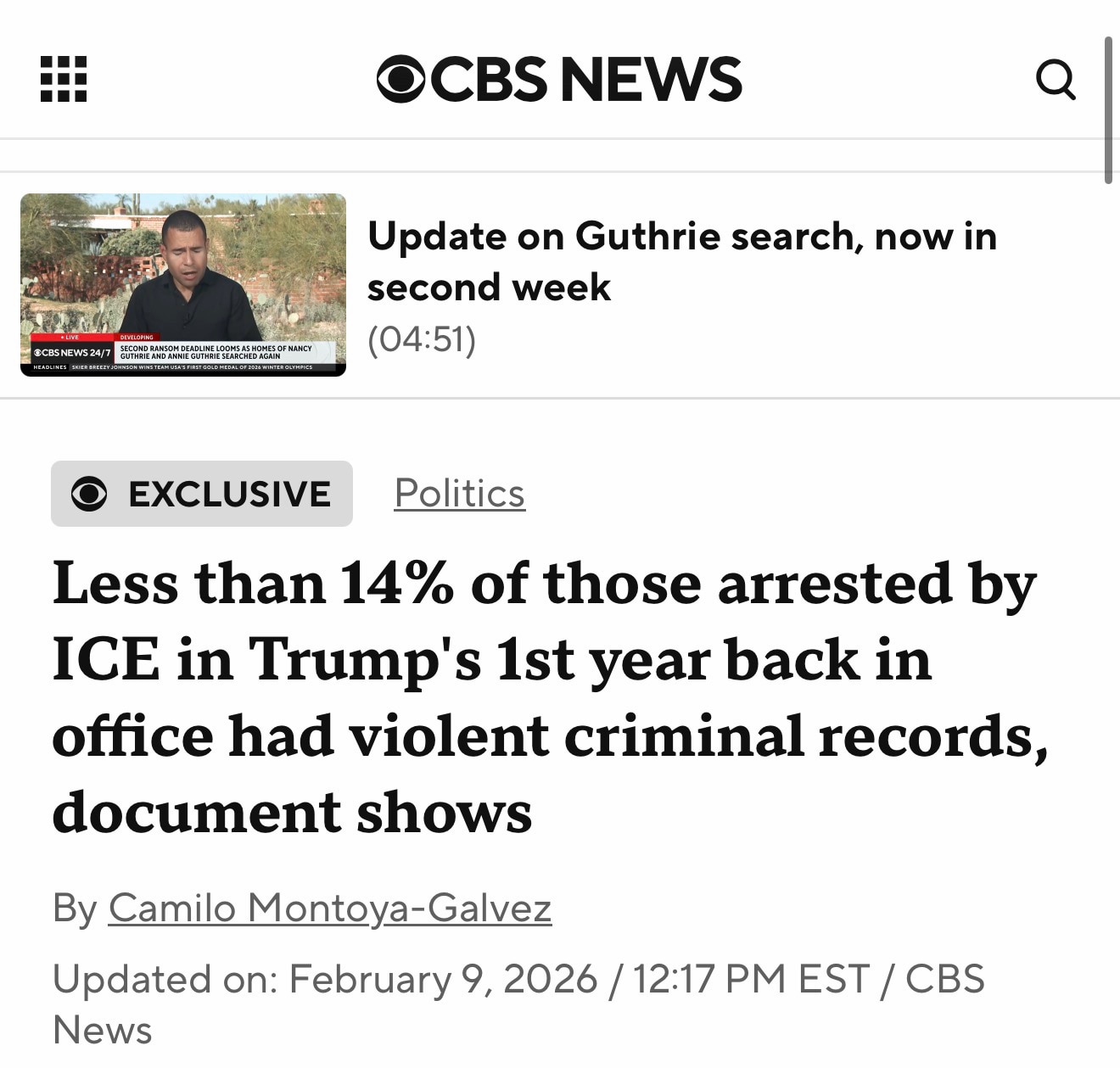 “In total, ICE made more than triple the number of administrative arrests, including of criminals, o...
